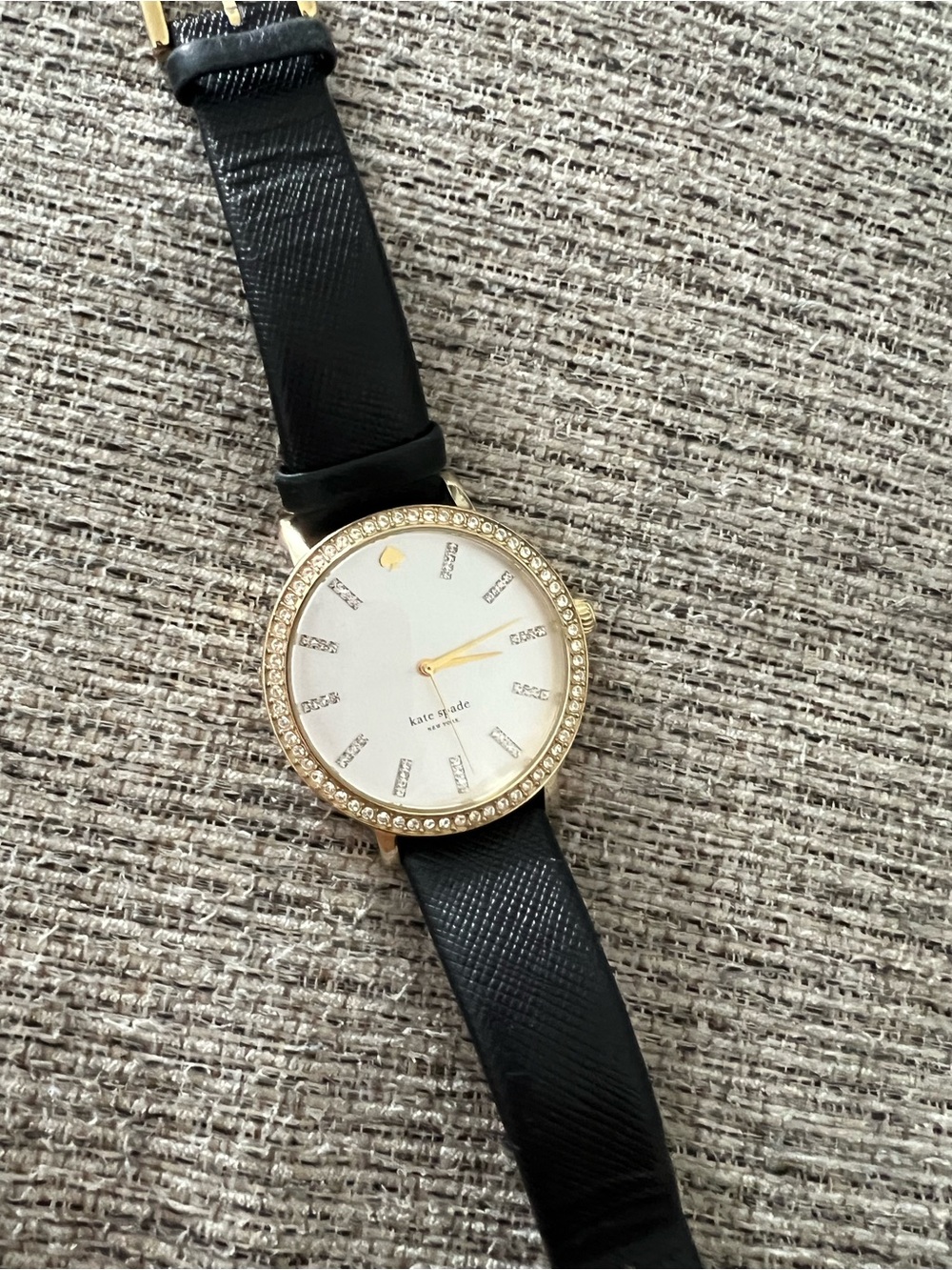 kate spade Black and Gold Crystal-Trim Women's Watch